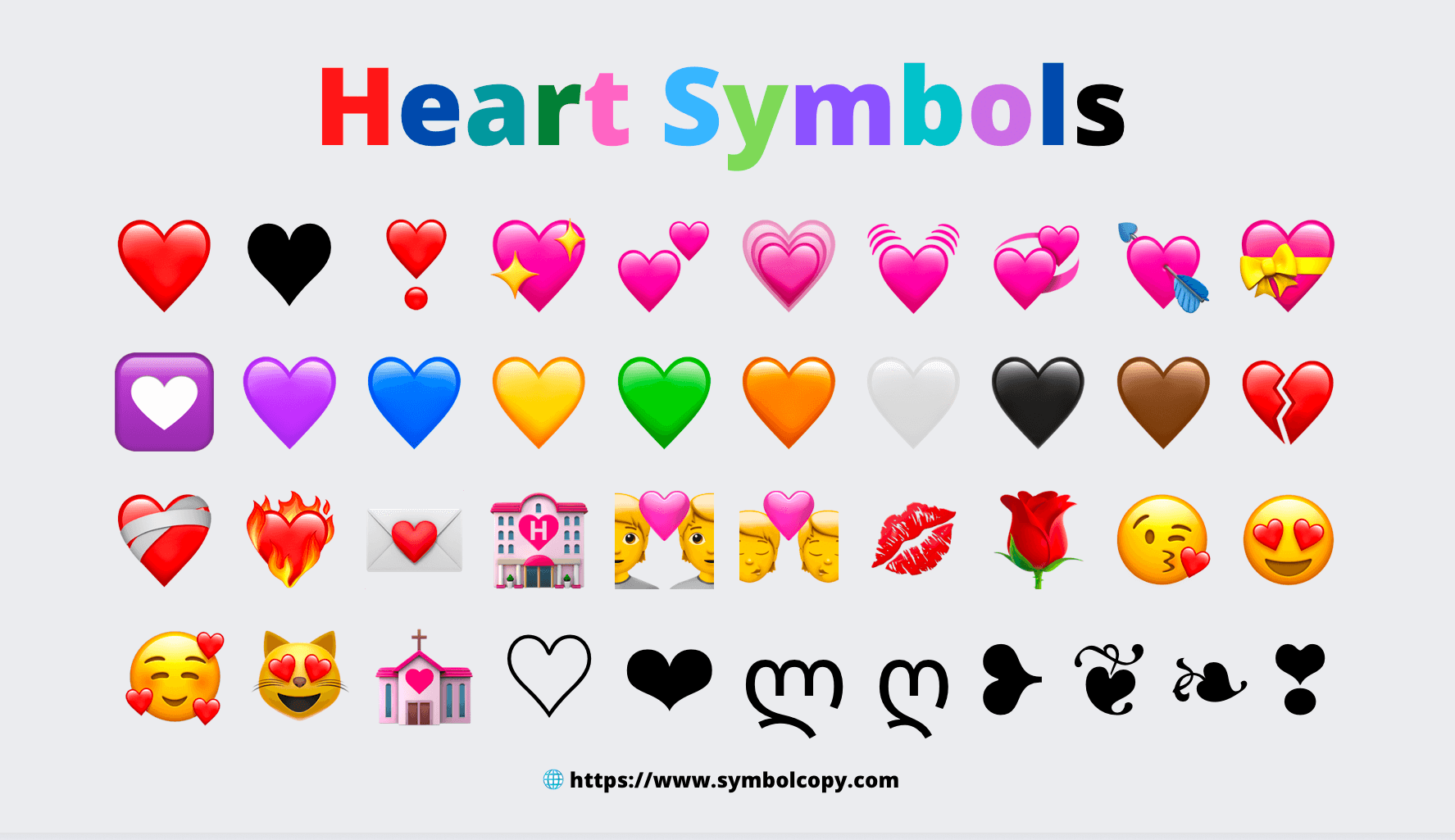 Heart Symbol Copy and Paste ♡????❤????❣????♥????❦????????